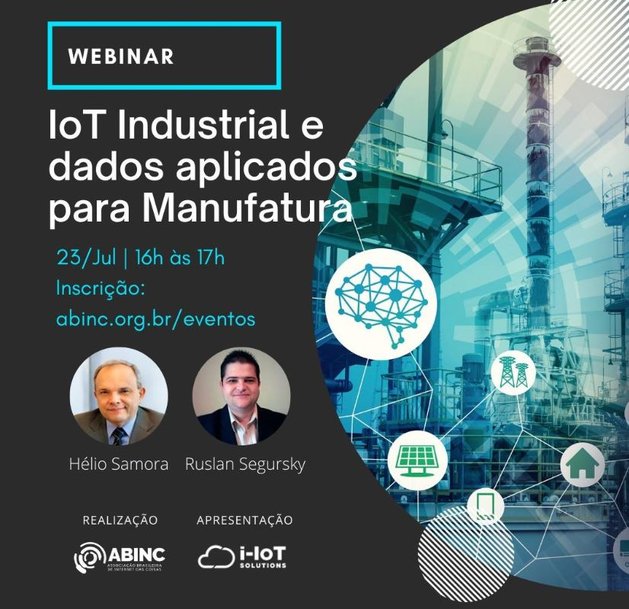 Webinar gratuito focaliza os benefícios da IoT na indústria de manufatura